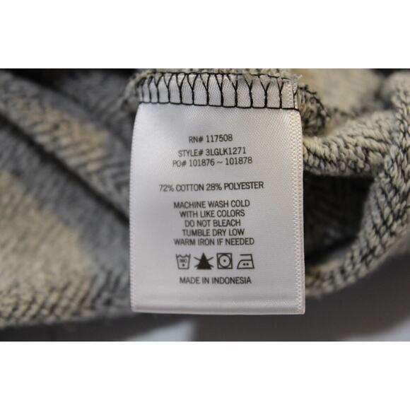 Levis Black Gray Herringbone Pullover Hoodie Drawstring L/S Men's XL #3LGLK1271 - Picture 5 of 12